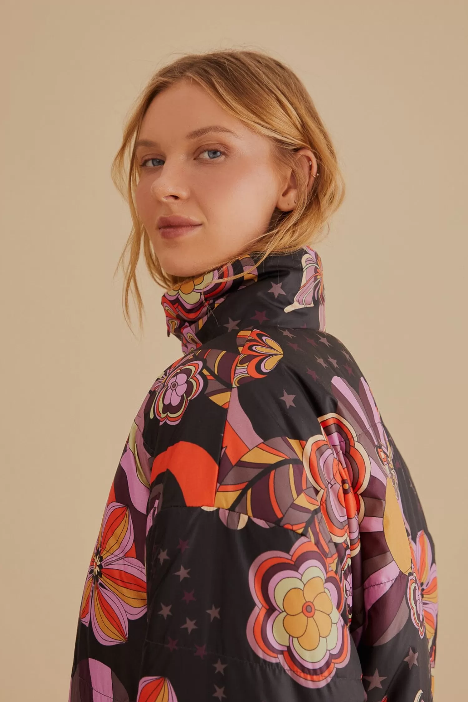 FARM Rio Puffer Jackets^ COLORFUL STRIPES KNIT REVERSIBLE PUFFER JACKET
