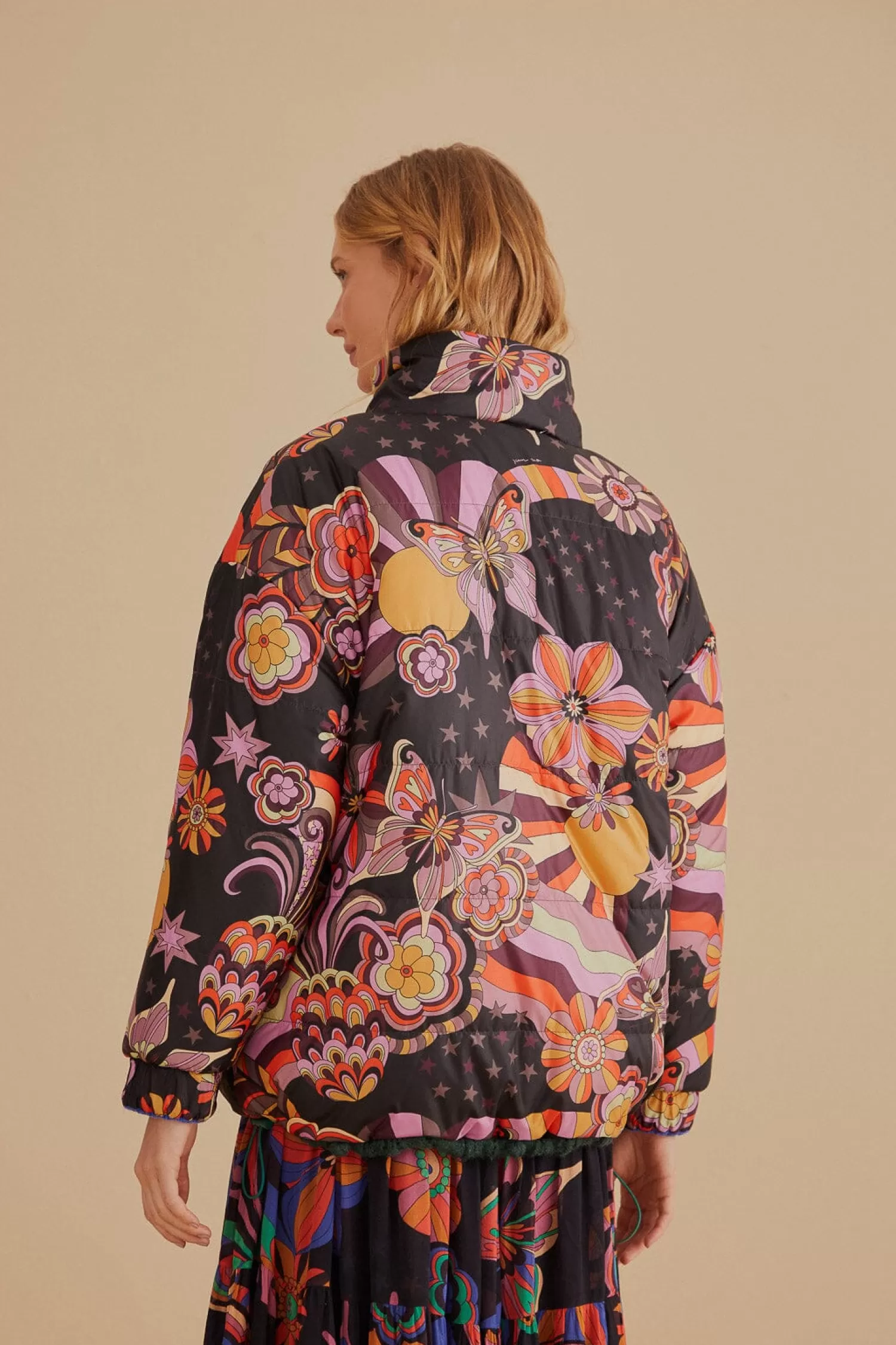 FARM Rio Puffer Jackets^ COLORFUL STRIPES KNIT REVERSIBLE PUFFER JACKET