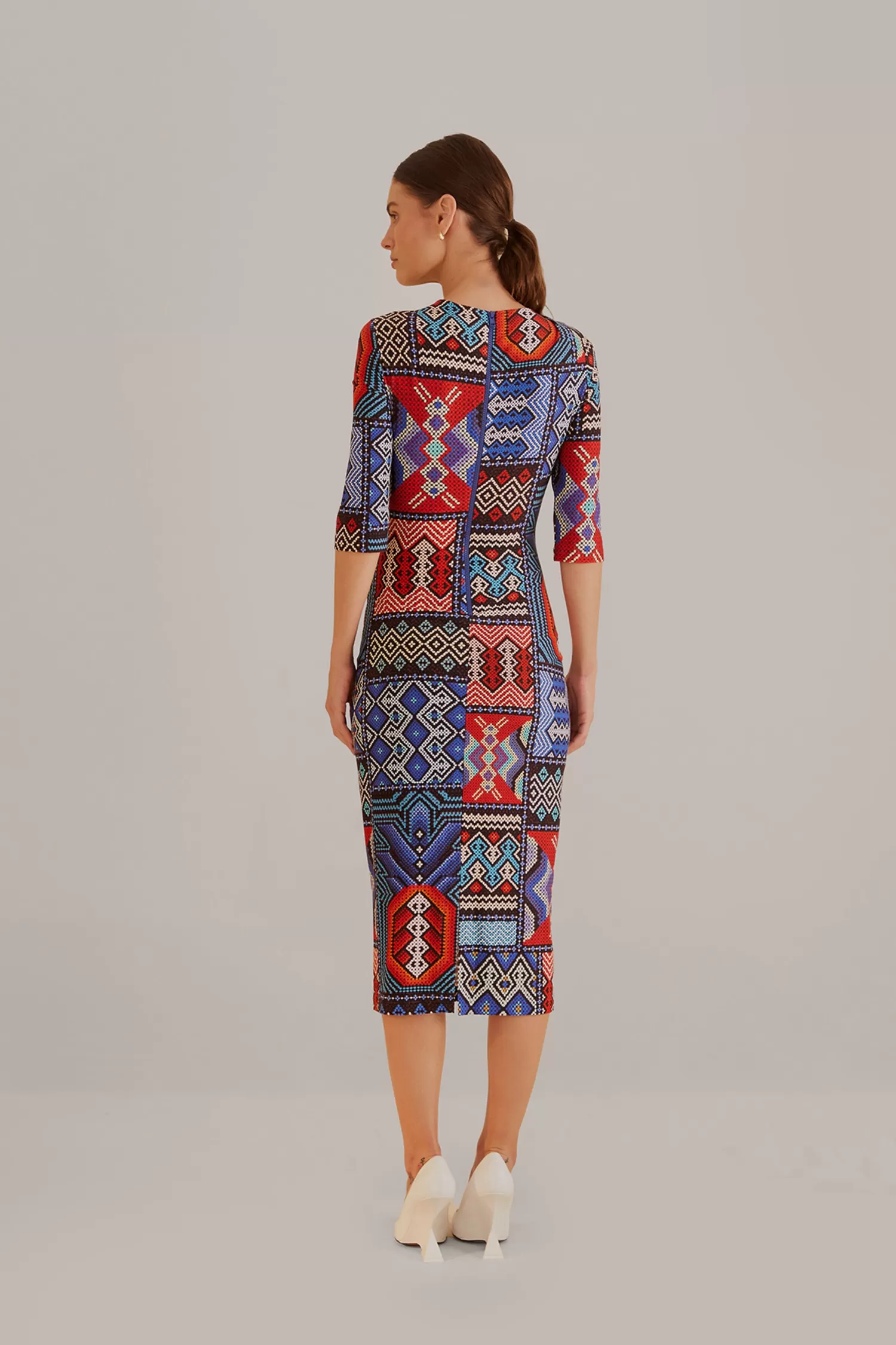 FARM Rio Midi Dresses^ MULTICOLOR RAUTI SHORT SLEEVE MIDI DRESS