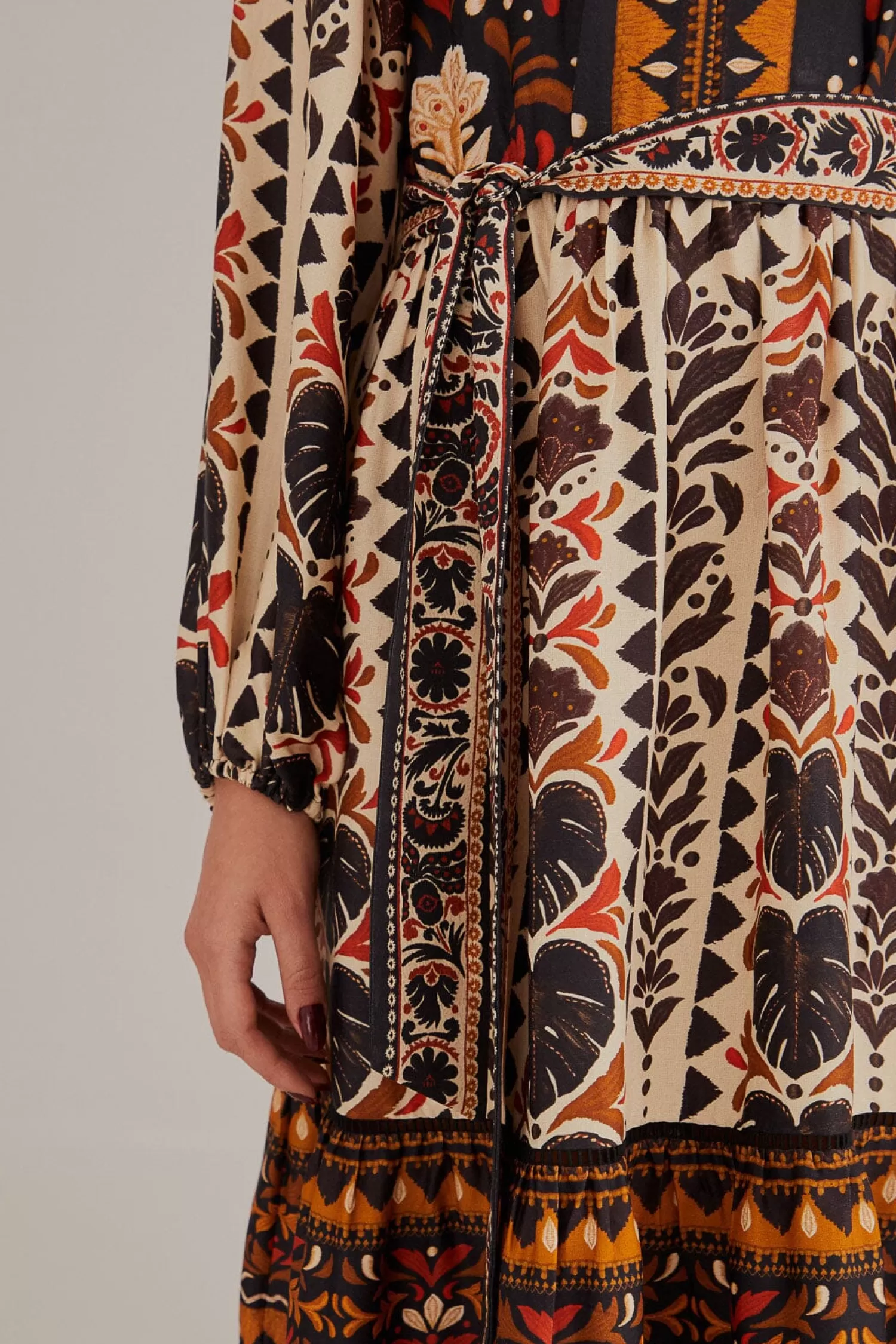 FARM Rio Midi Dresses^ MULTICOLOR TAPESTRY GARDEN HIGH NECK MIDI DRESS