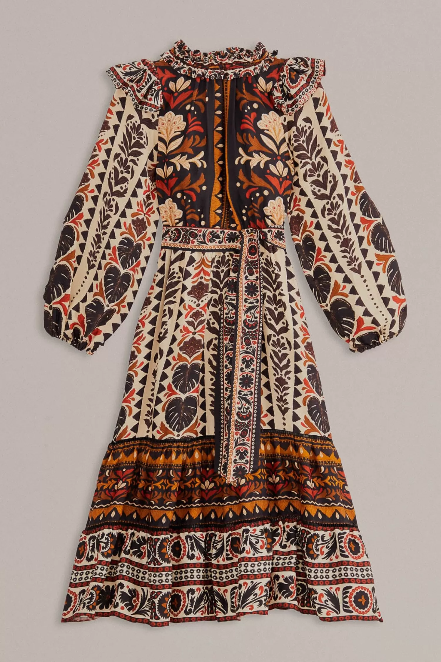 FARM Rio Midi Dresses^ MULTICOLOR TAPESTRY GARDEN HIGH NECK MIDI DRESS