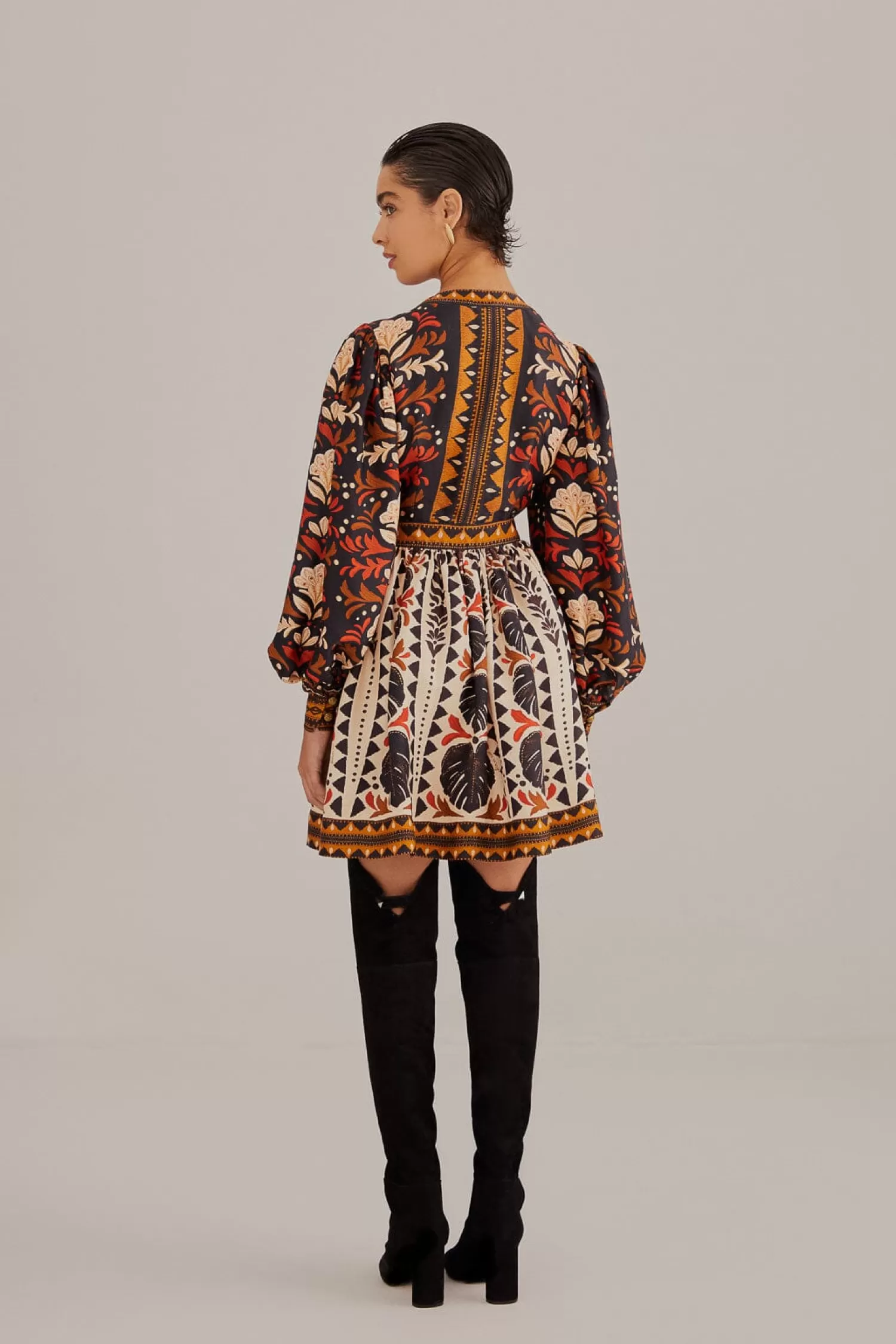 FARM Rio Mini Dresses^ MULTICOLOR TAPESTRY GARDEN V NECK MINI DRESS