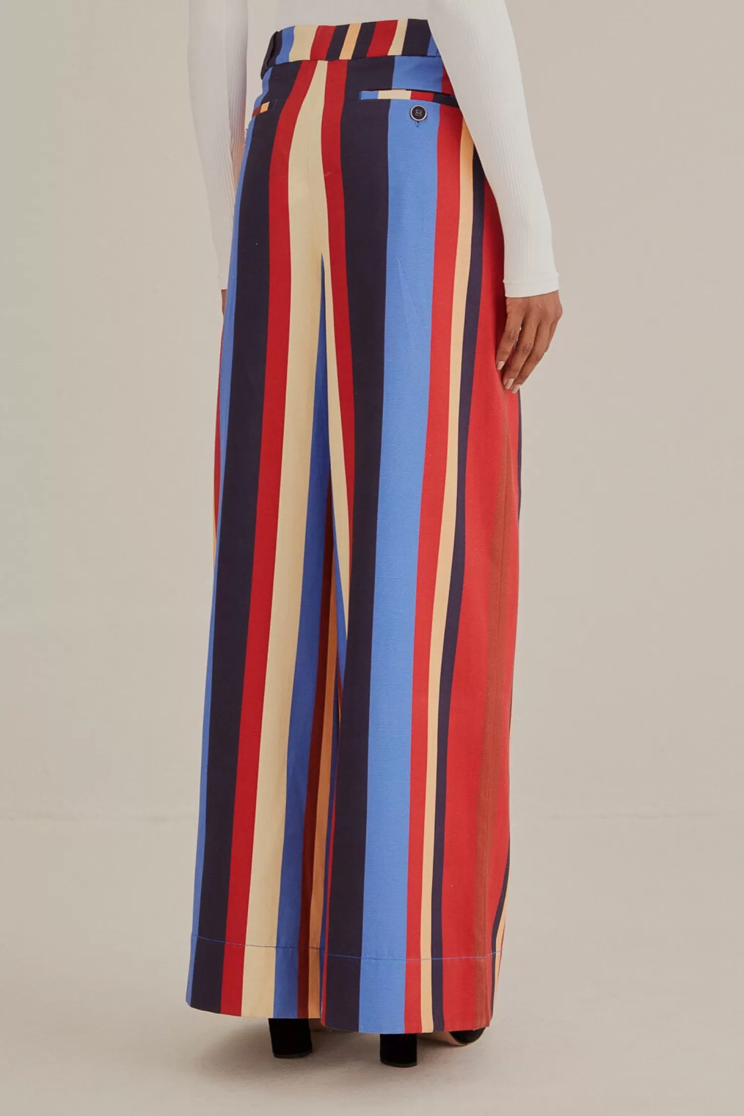 FARM Rio Pants^ MULTICOLOR WINTER STRIPES TAILORED PANTS