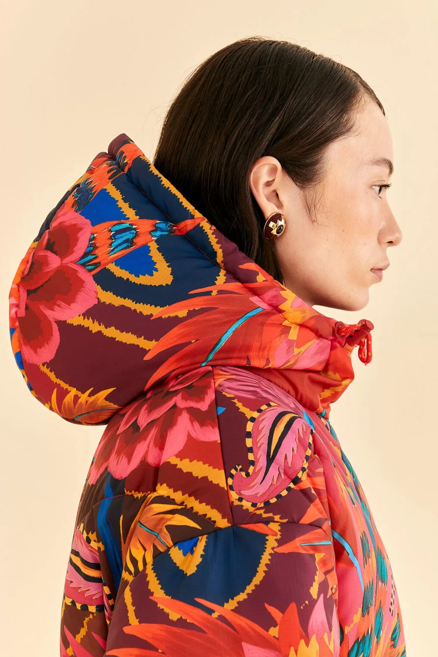 FARM Rio Puffer Jackets^ VINTAGE WAVE REVERSIBLE PUFFER JACKET